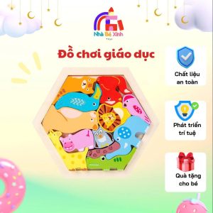 Ghép gỗ nổi hình lục giác