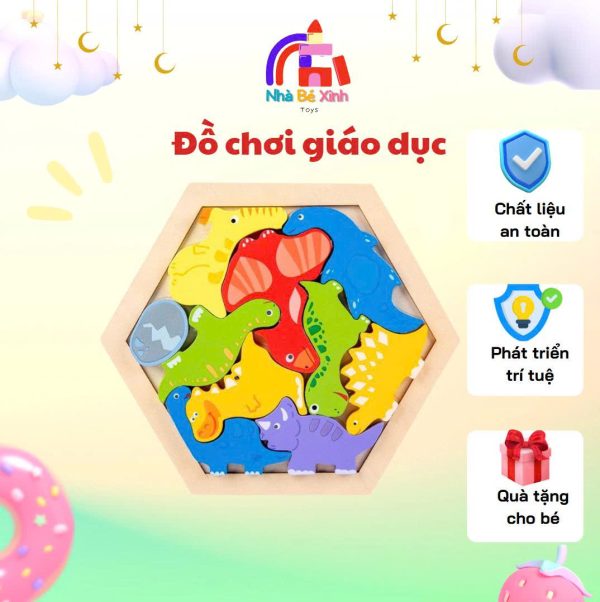 Ghép gỗ nổi hình lục giác